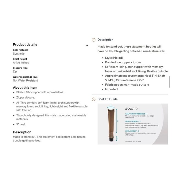 GUC Naturalizer Soul Black “Melodi” Boots Size 8 - Picture 9 of 9